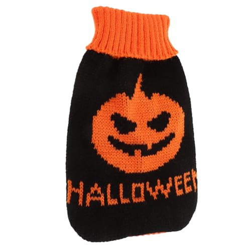 PATKAW Halloween-Hundepullover Halloween-Kürbis-Haustierkleidung Wolle Gestrickt Winter Warm Für Hunde Und Katzen Hunde-Outfit Thermokleidung Für Kaltes Wetter von PATKAW