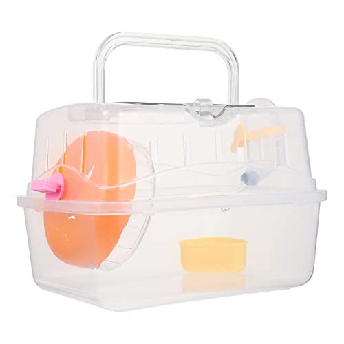 PATKAW Hamsterhaus Transportbox Hamster Hamster Kindergarten K?figlebensr?ume Tier K?fig Chinchilla- ?ger Hamster Tragenschachtel für Home Gelb Hamster Transportbox Hamster Transportbox von PATKAW