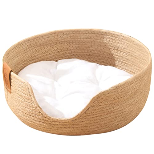 PATKAW Katzenbett Geflochtenes Warm Süß Zum Schlafen Nest Korb Kratzbaum Kühlend Schön Beruhigend Rund Für Innenbereich Weiche Katzentoilette Kissen Für Haustiere Zum Schärfen PATKAW Katzenbett Geflochtenes Warm Süß Zum Schlafen Nest Korb Kratzbaum Kühlend Schön Beruhigend Rund Für Innenbereich Weiche Katzentoilette Kissen Für Haustiere Zum Schärfen von PATKAW
