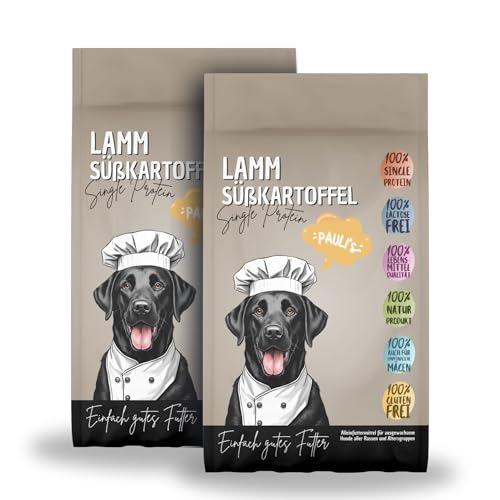 PAULI's Trockenfutter der Klassiker Lamm & Süßkartoffel für Hunde| Naturprodukt| Single/Mono Protein| Getreidefrei| gut verdaulich| ohne Konservierungsstoffe| ohne Zusatzstoffe| alle Rassen 2X 5Kg PAULI's Trockenfutter der Klassiker Lamm & Süßkartoffel für Hunde| Naturprodukt| Single/Mono Protein| Getreidefrei| gut verdaulich| ohne Konservierungsstoffe| ohne Zusatzstoffe| alle Rassen 2X 5Kg von PAULI`s