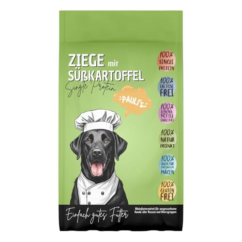 PAULI's Trockenfutter Die Lösung Ziege & Süßkartoffel für Hunde| Naturprodukt, Single Protein| hoch verträglich| speziell bei Allergien/Unverträglichkeiten| Getreidefrei| 1x 5Kg PAULI's Trockenfutter Die Lösung Ziege & Süßkartoffel für Hunde| Naturprodukt, Single Protein| hoch verträglich| speziell bei Allergien/Unverträglichkeiten| Getreidefrei| 1x 5Kg von PAULI's