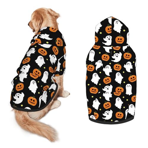 Halloween-Hundekostüm, 6, Halloween-Cosplay-Kleidung, Pullover, Haustier-Sweatshirt, Hoodies mit Tasche für mittelgroße und große Hunde, Größe XL von PAUSEBOLL
