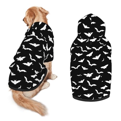 Halloween-Hundekostüm, 7, Halloween-Cosplay-Kleidung, Pullover, Haustier-Sweatshirt, Kapuzenpullover mit Tasche für mittelgroße und große Hunde, Größe M von PAUSEBOLL