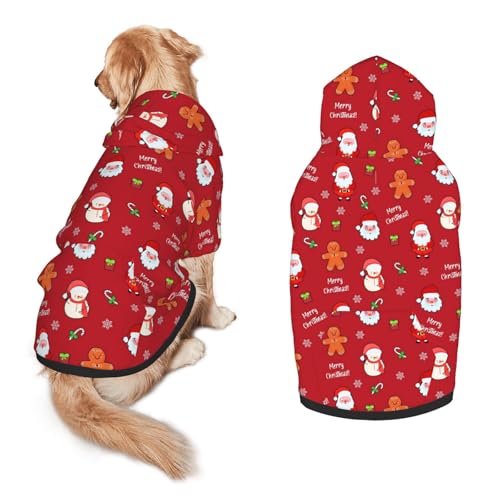 Weihnachtliches Hundekostüm 1, Weihnachtspullover mit Hirschbaum-Druck, für den Winter, Weihnachten, Cosplay, Kleidung, Pullover, Haustier-Sweatshirt, Hoodies mit Tasche für mittelgroße und große von PAUSEBOLL