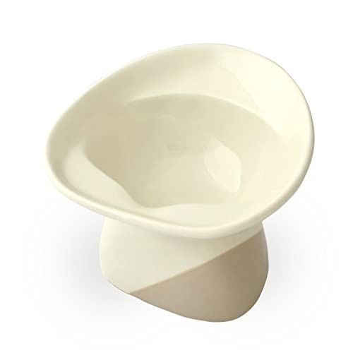 PAW-MOTTO Katzen-Wassernapf, erhöhte Bewässerungsschale auch für flache Katzen und kurzbeinige Katzen, Spritzschutz, Seto Ware Keramik, hergestellt in Japan, japanische traditionelle Keramik (Beige) PAW-MOTTO Katzen-Wassernapf, erhöhte Bewässerungsschale auch für flache Katzen und kurzbeinige Katzen, Spritzschutz, Seto Ware Keramik, hergestellt in Japan, japanische traditionelle Keramik (Beige) von PAW-MOTTO