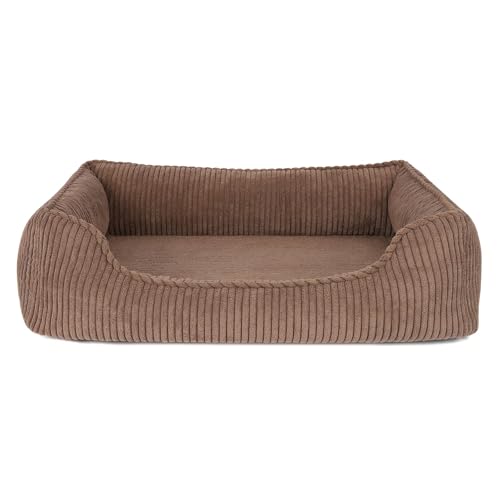 PAW WOW Anton Hundebett | Orthopädisches Hundebett | Hundekörbchen für kleine und mittelgroße Hunde (Braun, 80x60cm) von PAW WOW