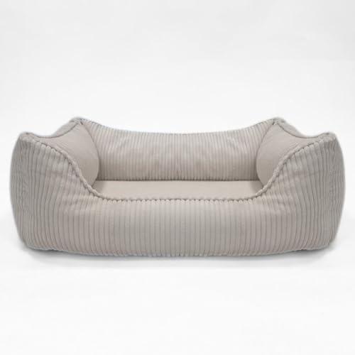 PAW WOW Anton Hundebett | Orthopädisches Hundebett | Hundekörbchen für mittelgroße und große Hunde (Beige, 100x70cm) von PAW WOW