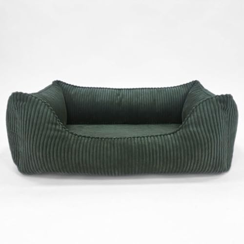 PAW WOW Anton Hundebett | Orthopädisches Hundebett | Hundekörbchen für mittelgroße und große Hunde (Olive, 100x70cm) von PAW WOW