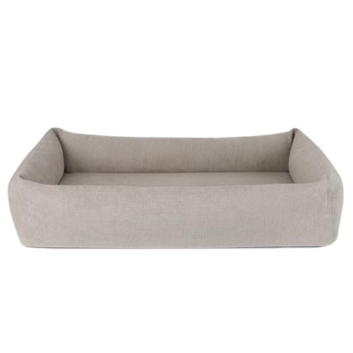 PAW WOW Emma Hundebett | Orthopädisches Hundebett | Hundekörbchen für mittelgroße und große Hunde (Greige, 100x70cm) von PAW WOW