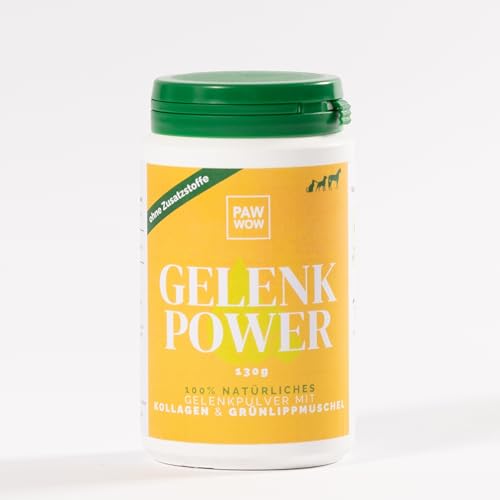 PAW WOW Gelenkpower Gelenkpulver 130g für Hunde, Katzen & Pferde | Mit natürlichem Kollagen & Grünlippmuschel | Unterstützt Gelenke & Bindegewebe | Ohne künstliche Zusatzstoffe von PAW WOW