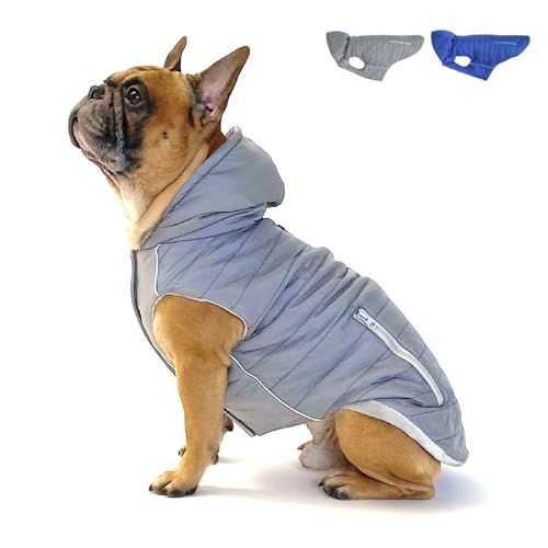 PAW WOW IMMI Hundejacke | Hundemantel | Jacke für kleine, mittelgroße und große Hunde für kalte Tage (Grau, M) von PAW WOW