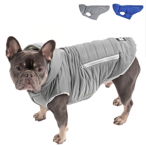 PAW WOW IMMI Hundejacke | Hundemantel | Jacke für kleine, mittelgroße und große Hunde für kalte Tage (Grau, S) von PAW WOW