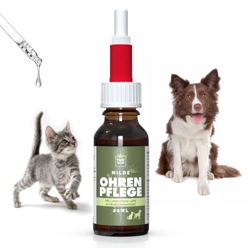 PAW WOW Natürliche Ohrenpflege 20ml für Hunde | Milde Reinigung & sanfte Pflege | Ohrentropfen mit Lebermoos, Arnikablüten‑, Ringelblumen- & Neemöl | ohne künstliche Zusatzstoffe PAW WOW Natürliche Ohrenpflege 20ml für Hunde | Milde Reinigung & sanfte Pflege | Ohrentropfen mit Lebermoos, Arnikablüten‑, Ringelblumen- & Neemöl | ohne künstliche Zusatzstoffe von PAW WOW