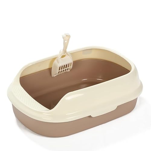 PAWBBY Extra hohe Katzentoilette offene Katzenklo mit hohem Rand Jumbo Schalentoilette groß ohne Deckel hygenisch Katzen WC von PAWBBY