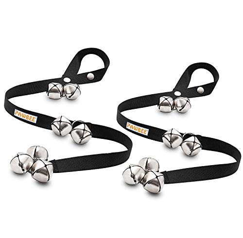 PAWBEE Türklingel für Hunde – Set mit 2 verstellbaren Hundetrainingsklingeln für Türknauf – 7 extra Laute Jingle Hundetöpfchen-Türklingel – extra starker Riemen – kleine, mittelgroße und große Hunde PAWBEE Türklingel für Hunde – Set mit 2 verstellbaren Hundetrainingsklingeln für Türknauf – 7 extra Laute Jingle Hundetöpfchen-Türklingel – extra starker Riemen – kleine, mittelgroße und große Hunde von PAWBEE