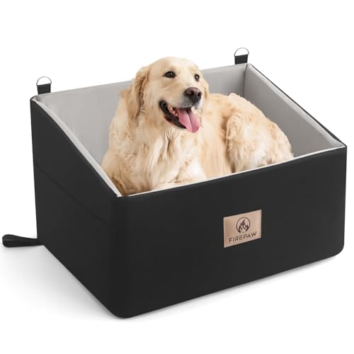 Hunde Autositz, Haustier Autositz für große Hunde unter 55Lbs oder 2 kleine Welpe, abnehmbares und waschbares Hundeerhöhungssitz, Schwarz Reise Hundebett mit Aufbewahrungstaschen, Car Dog Seat Hunde Autositz, Haustier Autositz für große Hunde unter 55Lbs oder 2 kleine Welpe, abnehmbares und waschbares Hundeerhöhungssitz, Schwarz Reise Hundebett mit Aufbewahrungstaschen, Car Dog Seat von PAWBOSE