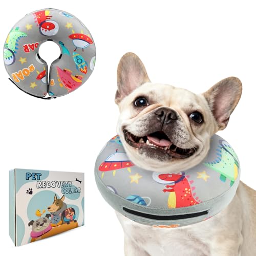 PAWCHIE Aufblasbares Hundekegel-Halsband Alternative, weicher Hundekegel für mittelgroße bis große Hunde nach Operationen, verstellbare Halserholung E-Halsbänder, Donut-Halsband mit niedlichen PAWCHIE Aufblasbares Hundekegel-Halsband Alternative, weicher Hundekegel für mittelgroße bis große Hunde nach Operationen, verstellbare Halserholung E-Halsbänder, Donut-Halsband mit niedlichen von PAWCHIE