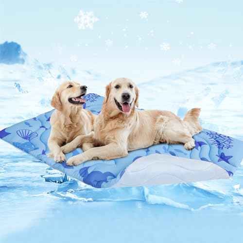 PAWCHIE Cool Pet Pad Sommer Kühlmatte & Isomatte Blau L von PAWCHIE