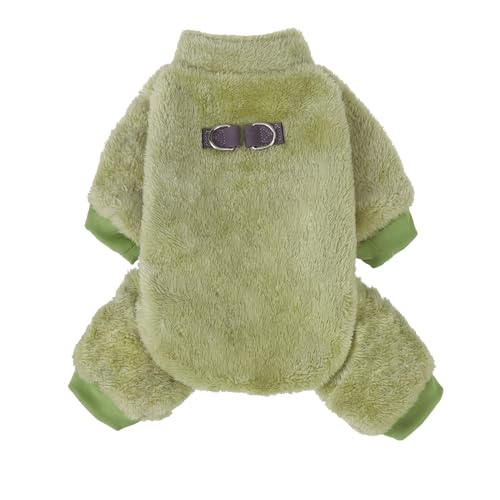 PAWCHIE Flauschiger Samt-Schlafanzug, Wintertuch für kleine Hunde, Katzen, Jungen, Mädchen, Haustier-Overall, Hundebekleidung, Grün, Größe M PAWCHIE Flauschiger Samt-Schlafanzug, Wintertuch für kleine Hunde, Katzen, Jungen, Mädchen, Haustier-Overall, Hundebekleidung, Grün, Größe M von PAWCHIE