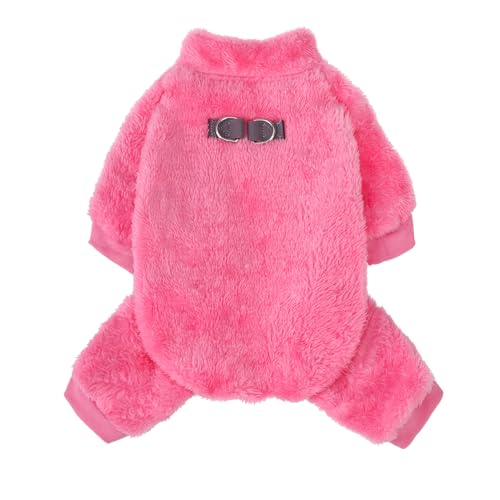 PAWCHIE Flauschiger Samt-Schlafanzug, Wintertuch für kleine Hunde, Katzen, Jungen, Mädchen, Haustier-Overall, Hundebekleidung, Rosa, Größe XL PAWCHIE Flauschiger Samt-Schlafanzug, Wintertuch für kleine Hunde, Katzen, Jungen, Mädchen, Haustier-Overall, Hundebekleidung, Rosa, Größe XL von PAWCHIE