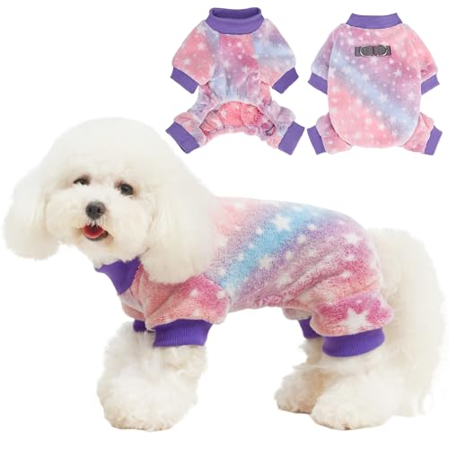 PAWCHIE Hunde-Pyjama, flauschiger Samt, Wintertuch für kleine Hunde, Katzen, Jungen, Mädchen, Haustier-Overall, Hundebekleidung, Rosa/Violett PAWCHIE Hunde-Pyjama, flauschiger Samt, Wintertuch für kleine Hunde, Katzen, Jungen, Mädchen, Haustier-Overall, Hundebekleidung, Rosa/Violett von PAWCHIE