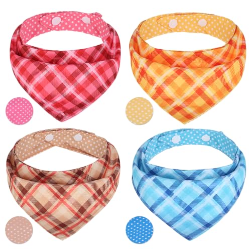 PAWCHIE Hundehalstuch, klein, wendbar, dreieckig, verstellbar, mit zwei Druckknöpfen, Halstuch-Set, Zubehör für Hunde, Welpen, Katzen, Größe L PAWCHIE Hundehalstuch, klein, wendbar, dreieckig, verstellbar, mit zwei Druckknöpfen, Halstuch-Set, Zubehör für Hunde, Welpen, Katzen, Größe L von PAWCHIE