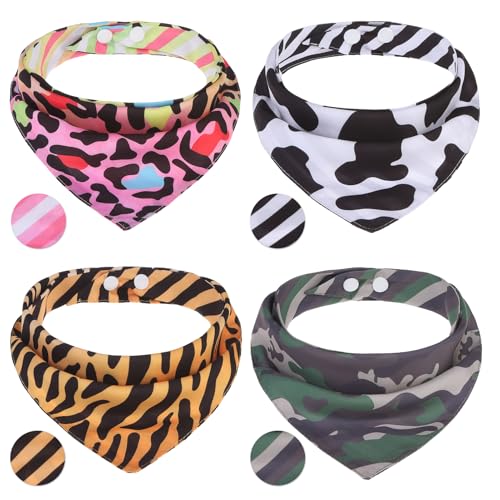 PAWCHIE Hundehalstuch, klein, wendbar, dreieckig, verstellbar, mit zwei Druckknöpfen, Halstuch-Set, Zubehör für Hunde, Welpen, Katzen, Größe S PAWCHIE Hundehalstuch, klein, wendbar, dreieckig, verstellbar, mit zwei Druckknöpfen, Halstuch-Set, Zubehör für Hunde, Welpen, Katzen, Größe S von PAWCHIE