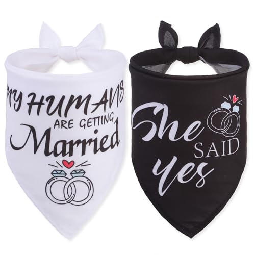 PAWCHIE Hundehalstücher für Hochzeiten, mit Aufschrift "My Humans are Getting Married", verstellbar, Dreieckstuch für Welpen, kleine und mittelgroße Hunde, für Hunde, Haustierzubehör für Jungen und PAWCHIE Hundehalstücher für Hochzeiten, mit Aufschrift "My Humans are Getting Married", verstellbar, Dreieckstuch für Welpen, kleine und mittelgroße Hunde, für Hunde, Haustierzubehör für Jungen und von PAWCHIE