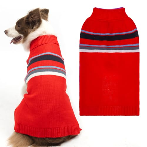 PAWCHIE Hundepullover – warmer Rollkragen, dicke Hundekleidung mit Loch für die Leine, gestricktes Hundeoutfit für kleine bis große Hunde, Welpen, Katzen PAWCHIE Hundepullover – warmer Rollkragen, dicke Hundekleidung mit Loch für die Leine, gestricktes Hundeoutfit für kleine bis große Hunde, Welpen, Katzen von PAWCHIE