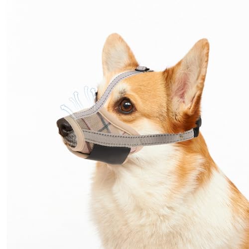 PAWCHIE Maulkorb für Hunde, weicher Maulkorb, verhindert Beißen, Bellen und Kauen, bequemer Air-Mesh-Mundschutz, atmungsaktiv, verstellbare Schlaufe, Haustier-Maulkorb für kleine, mittelgroße und PAWCHIE Maulkorb für Hunde, weicher Maulkorb, verhindert Beißen, Bellen und Kauen, bequemer Air-Mesh-Mundschutz, atmungsaktiv, verstellbare Schlaufe, Haustier-Maulkorb für kleine, mittelgroße und von PAWCHIE