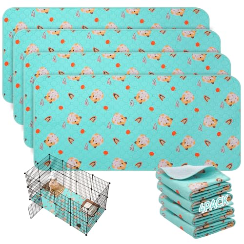 PAWCHIE Meerschweinchen-Käfigeinlagen, Blau, 61 x 119,4 cm, 4 Stück von PAWCHIE
