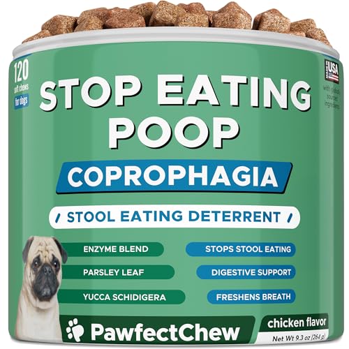 PAWFECTCHEW No Poo Chews für Hunde - Koprophagie & Stuhlfressschreck mit Probiotika, Verdauungsenzymen & Atemhilfe - Stoppen Sie Hundekot Fressen - Made in USA - 120 Soft Chews von PAWFECTCHEW