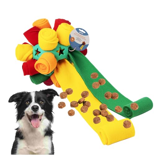 PAWISE Schnüffelball für Hunde, Schnüffel-Leckerli-Puzzle-Spielzeug, Schnüffelball und langsamer Futterspender, Anreicherungsspielzeug für geistige Stimulation, maschinenwaschbar, für kleine von PAWISE