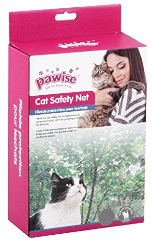 PAWISE Schutznetz Katzenschutznetz Katzennetz Balkonnetz transparent 2 x 1,5 Meter, 8886467584015 von PAWISE