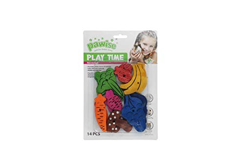 PAWISE Small pet Play Toy-Fruit/Veggie Mix 14pk von PAWISE