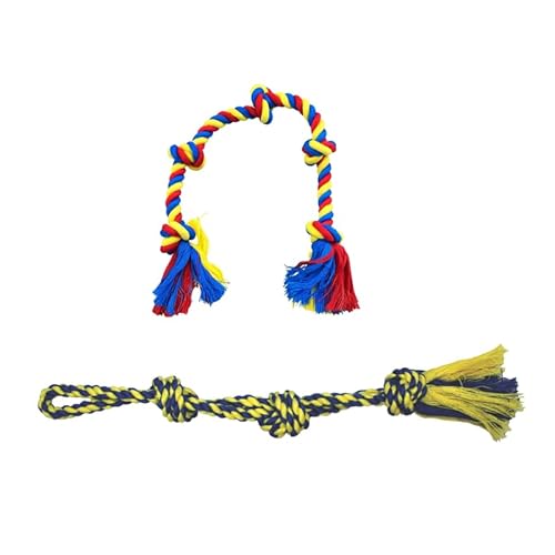 PAWPOURRI Hundespielzeug aus Seil für große und mittlere aggressive Kauer, Zahnreinigung Kauspielzeug, Zerrspielzeug gegen Langeweile (2 Stück) von PAWPOURRI