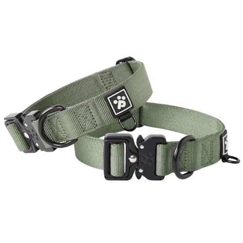 PAWSPASSION Robustes Hundehalsband für große, mittelgroße und kleine Hunde, kaufeste Metallbeschläge, verstärktes Nylon-Hundehalsband mit Metall-Schnellverschluss-Schnalle, D-Ring für Hundemarke PAWSPASSION Robustes Hundehalsband für große, mittelgroße und kleine Hunde, kaufeste Metallbeschläge, verstärktes Nylon-Hundehalsband mit Metall-Schnellverschluss-Schnalle, D-Ring für Hundemarke von PAWS PASSION