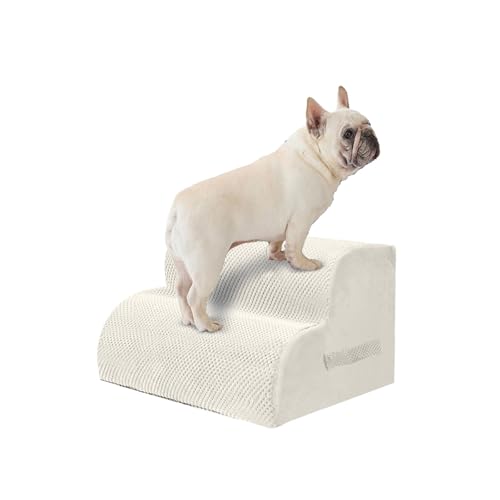 PAWSCART Hundetreppe für kleine Haustiere, 11,8 Zoll H mit 30D Material Weichschaum, tragbare Rampe rutschfeste Oberfläche rutschfest für Couch und Hochbettklettern, 2-stufige Treppe für Katze oder PAWSCART Hundetreppe für kleine Haustiere, 11,8 Zoll H mit 30D Material Weichschaum, tragbare Rampe rutschfeste Oberfläche rutschfest für Couch und Hochbettklettern, 2-stufige Treppe für Katze oder von PAWSCRAT