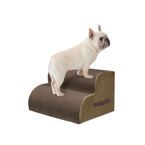 PAWSCART Hundetreppe für kleine Haustiere, 11,8 Zoll H mit 30D Material Weichschaum, tragbare Rampe rutschfeste Oberfläche rutschfest für Couch und Hochbettklettern, 2-stufige Treppe für Katze oder PAWSCART Hundetreppe für kleine Haustiere, 11,8 Zoll H mit 30D Material Weichschaum, tragbare Rampe rutschfeste Oberfläche rutschfest für Couch und Hochbettklettern, 2-stufige Treppe für Katze oder von PAWSCRAT