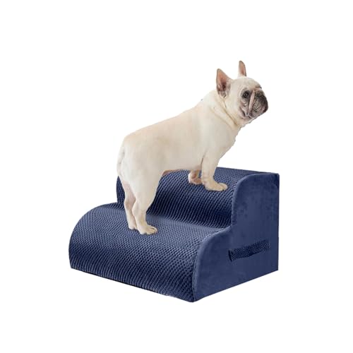 PAWSCART Hundetreppe für kleine Haustiere, 11,8 Zoll H mit 30D Material Weichschaum, tragbare Rampe rutschfeste Oberfläche rutschfest für Couch und Hochbettklettern, 2-stufige Treppe für Katze oder PAWSCART Hundetreppe für kleine Haustiere, 11,8 Zoll H mit 30D Material Weichschaum, tragbare Rampe rutschfeste Oberfläche rutschfest für Couch und Hochbettklettern, 2-stufige Treppe für Katze oder von PAWSCRAT