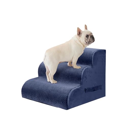 PAWSCART Hundetreppe für kleine Haustiere, 45 cm H mit 30D Material Weichschaum, tragbare Rampe rutschfeste Oberfläche rutschfest für Couch und Hochbettklettern, 3-stufige Treppe für Katze oder Hund PAWSCART Hundetreppe für kleine Haustiere, 45 cm H mit 30D Material Weichschaum, tragbare Rampe rutschfeste Oberfläche rutschfest für Couch und Hochbettklettern, 3-stufige Treppe für Katze oder Hund von PAWSCRAT