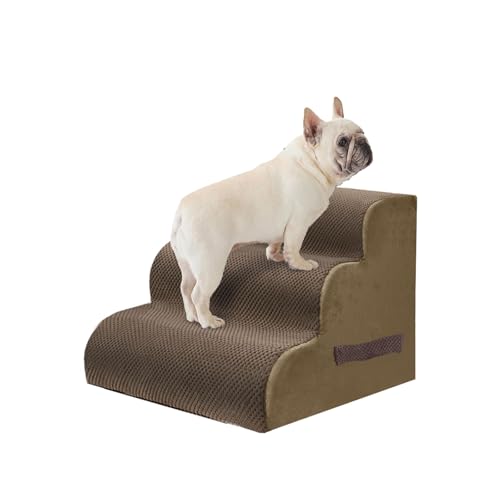 PAWSCART Hundetreppe für kleine Haustiere, 45 cm H mit 30D Material Weichschaum, tragbare Rampe rutschfeste Oberfläche rutschfest für Couch und Hochbettklettern, 3-stufige Treppe für Katze oder Hund PAWSCART Hundetreppe für kleine Haustiere, 45 cm H mit 30D Material Weichschaum, tragbare Rampe rutschfeste Oberfläche rutschfest für Couch und Hochbettklettern, 3-stufige Treppe für Katze oder Hund von PAWSCRAT
