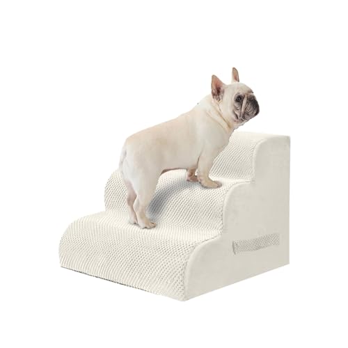 PAWSCART Hundetreppe für kleine Haustiere, 45 cm H mit 30D Material Weichschaum, tragbare Rampe rutschfeste Oberfläche rutschfest für Couch und Hochbettklettern, 3-stufige Treppe für Katze oder Hund PAWSCART Hundetreppe für kleine Haustiere, 45 cm H mit 30D Material Weichschaum, tragbare Rampe rutschfeste Oberfläche rutschfest für Couch und Hochbettklettern, 3-stufige Treppe für Katze oder Hund von PAWSCRAT