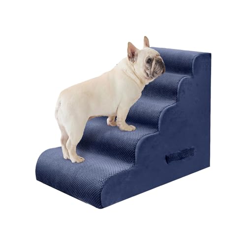 PAWSCART Hundetreppe für kleine Haustiere, 57,9 cm H mit 30D Material Weichschaum, tragbare Rampe rutschfeste Oberfläche rutschfest für Couch und Hochbettklettern, 5-stufige Treppe für Katze oder Hund PAWSCART Hundetreppe für kleine Haustiere, 57,9 cm H mit 30D Material Weichschaum, tragbare Rampe rutschfeste Oberfläche rutschfest für Couch und Hochbettklettern, 5-stufige Treppe für Katze oder Hund von PAWSCRAT