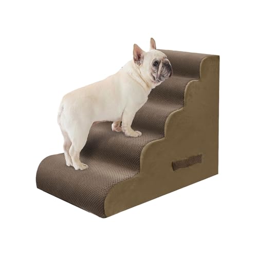 PAWSCART Hundetreppe für kleine Haustiere, 57,9 cm H mit 30D Material Weichschaum, tragbare Rampe rutschfeste Oberfläche rutschfest für Couch und Hochbettklettern, 5-stufige Treppe für Katze oder Hund PAWSCART Hundetreppe für kleine Haustiere, 57,9 cm H mit 30D Material Weichschaum, tragbare Rampe rutschfeste Oberfläche rutschfest für Couch und Hochbettklettern, 5-stufige Treppe für Katze oder Hund von PAWSCRAT