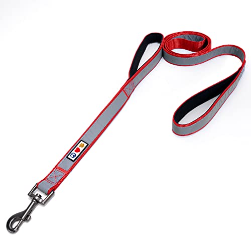 PAWTITAS Gepolsterte Hundeleine mit Zwei Griffen | Reflektierende Leine ideal für die Ausbildung Ihres Hundes | Trainingsleine für große Hunde und mittlerer Hund | Leine für Hunde - Rot PAWTITAS Gepolsterte Hundeleine mit Zwei Griffen | Reflektierende Leine ideal für die Ausbildung Ihres Hundes | Trainingsleine für große Hunde und mittlerer Hund | Leine für Hunde - Rot von PAWTITAS