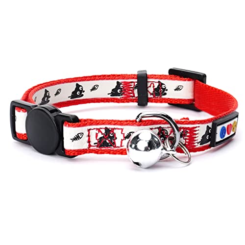 Pawtitas Im Dunkeln Leuchtendes Katzenhalsband mit Sicherheitsschnalle und Abnehmbarer Glocke Katzenhalsband Kätzchenhalsband Rot Katzenhalsband Pawtitas Im Dunkeln Leuchtendes Katzenhalsband mit Sicherheitsschnalle und Abnehmbarer Glocke Katzenhalsband Kätzchenhalsband Rot Katzenhalsband von PAWTITAS