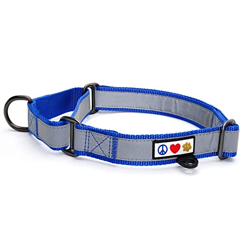Pawtitas Martingale Hundehalsband Welpenhalsband Reflektierendes Hundehalsband Trainingshalsband für Hunde Erziehungshalsband für Hunde Groß Hundehalsband Blau Hundehalsband von PAWTITAS