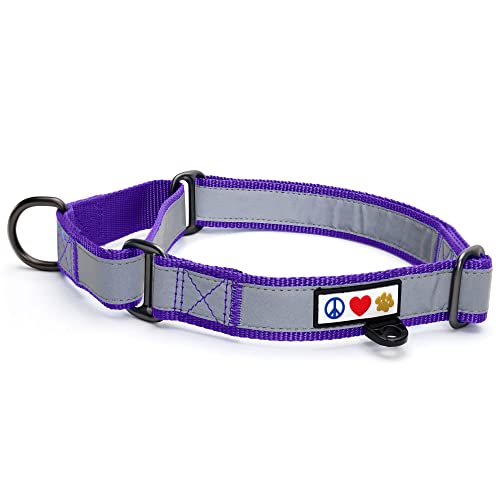 PAWTITAS Martingale Hundehalsband Welpenhalsband Reflektierendes Hundehalsband Trainingshalsband für Hunde Erziehungshalsband für Hunde Klein Hundehalsband Lila Hundehalsband von PAWTITAS