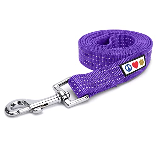 Pawtitas Hundeleine 1.8 M Leine Reflektierende Leine Hund Welpenleine bequemer Griff Hundeleine Hundetraining Leine für Hunde Extra kleine Hundeleine/kleine Hundeleine Lila Hundeleine von PAWTITAS